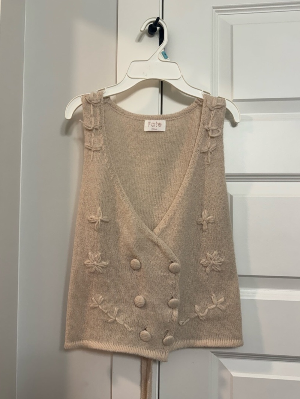Fate Cream Knit Sweater Top